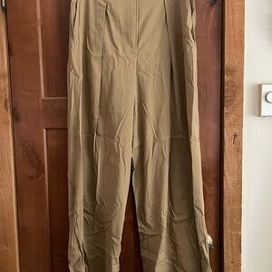 Lululemon High Waisted Wide Leg Beige Trousers